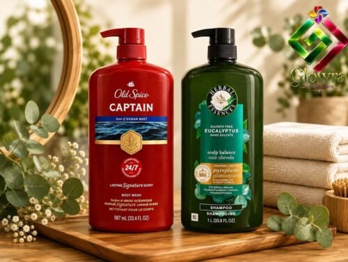 Old Spice Captain Body Wash & Herbal Essences Eucalyptus Shampoo Shower Duo