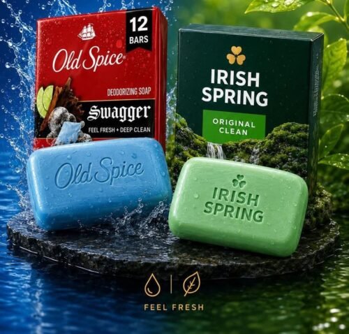 Old Spice Swagger & Irish Spring Original Clean Deodorizing Soap Bars Duo